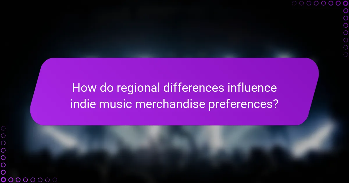 How do regional differences influence indie music merchandise preferences?
