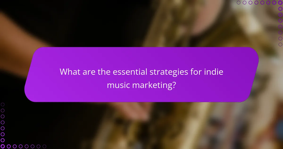 What are the essential strategies for indie music marketing?