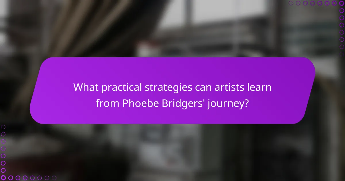 What practical strategies can artists learn from Phoebe Bridgers' journey?